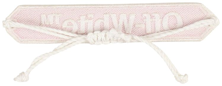 Off White Logo Macrame Bracelet PinkWhite
