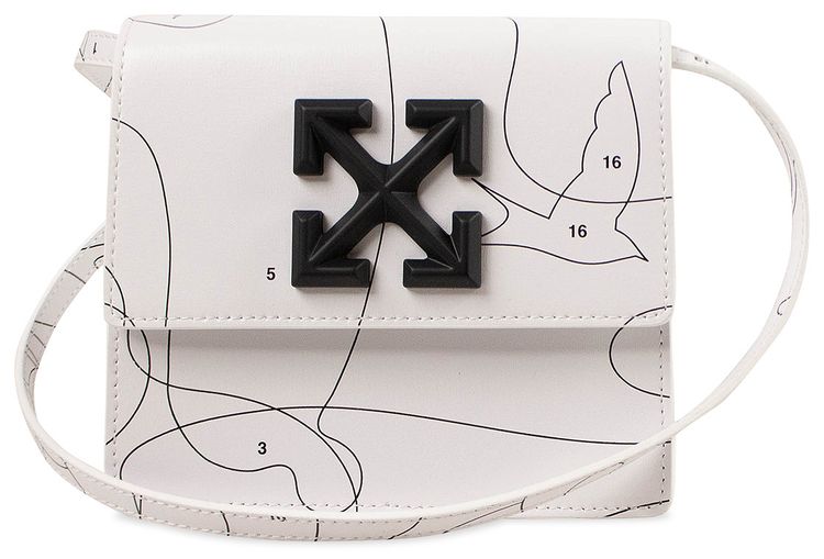 Off White Puzzle Jitney Mini Crossbody Bag White