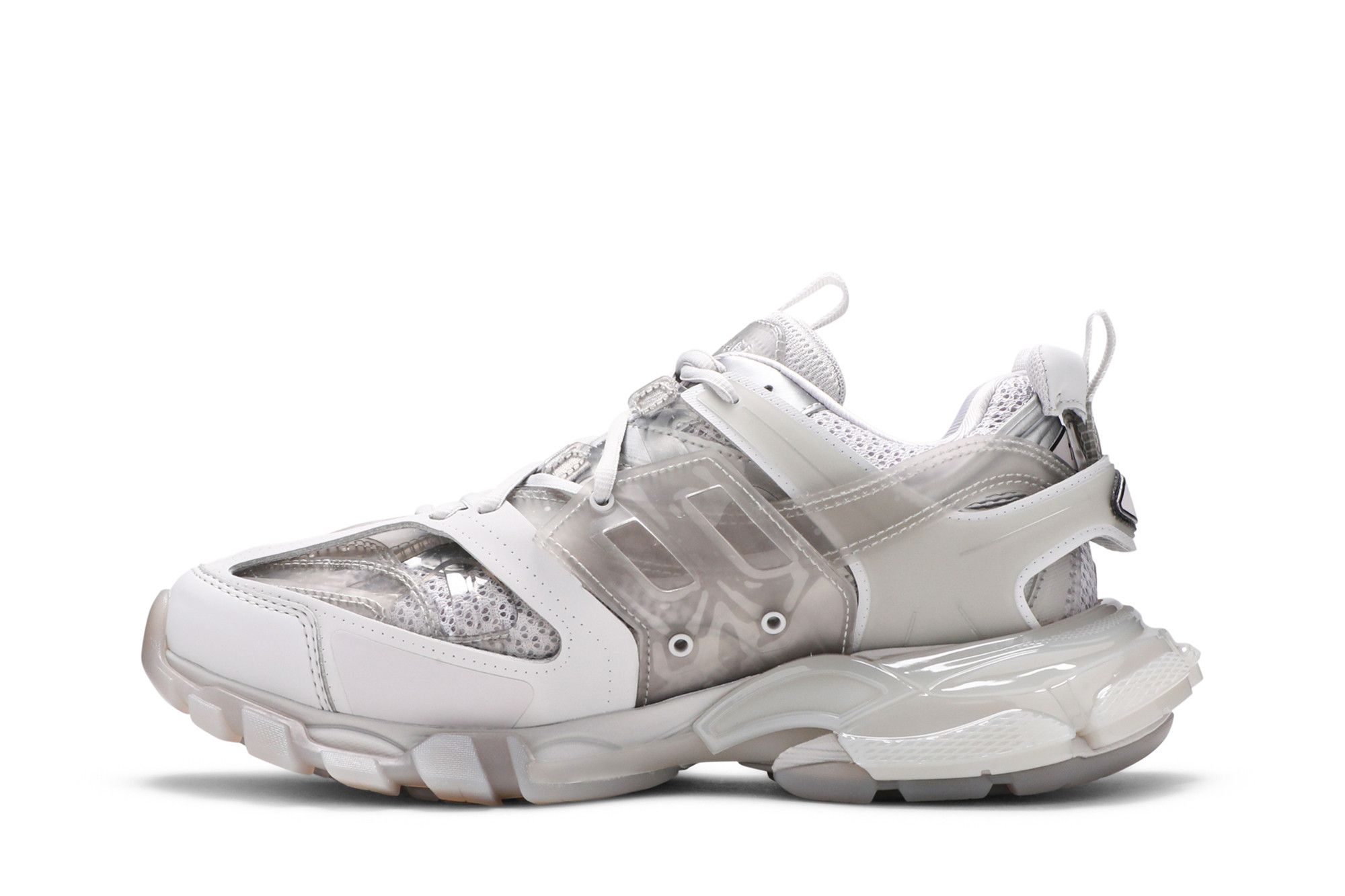Size 6.0 Balenciaga Track Sneaker 'Clear Sole - Light Grey'