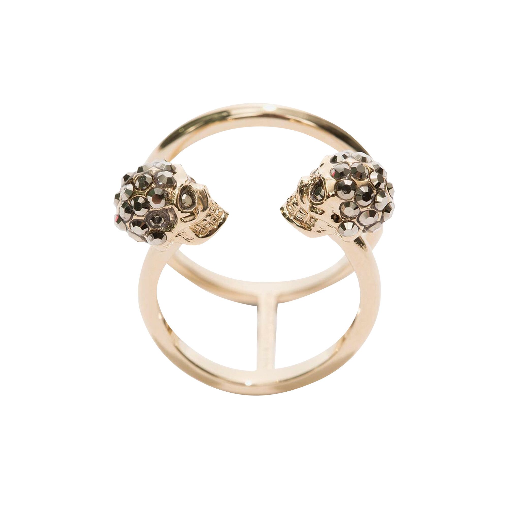 Alexander Mcqueen Double Skull Ring Alexander McQueen Twin Skull