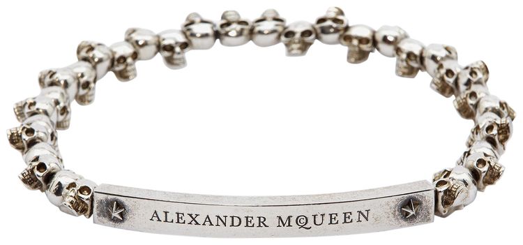 Alexander McQueen Skull Bracelet Antique Silver