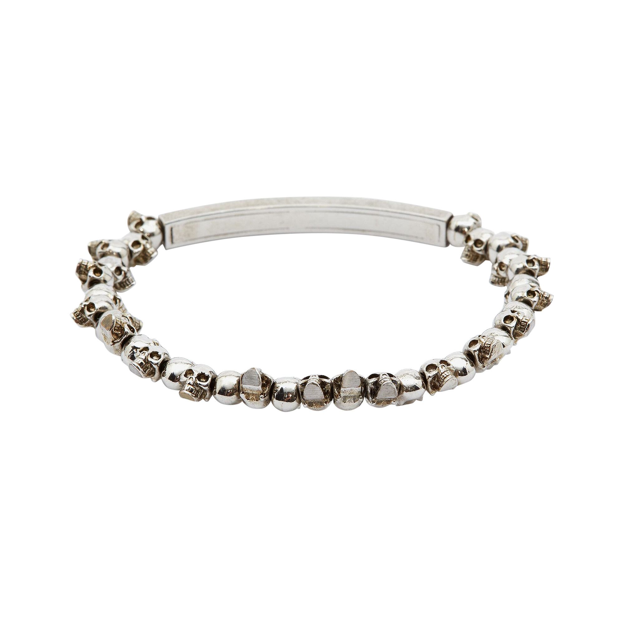 Buy Alexander McQueen Skull Bracelet 'Antique Silver