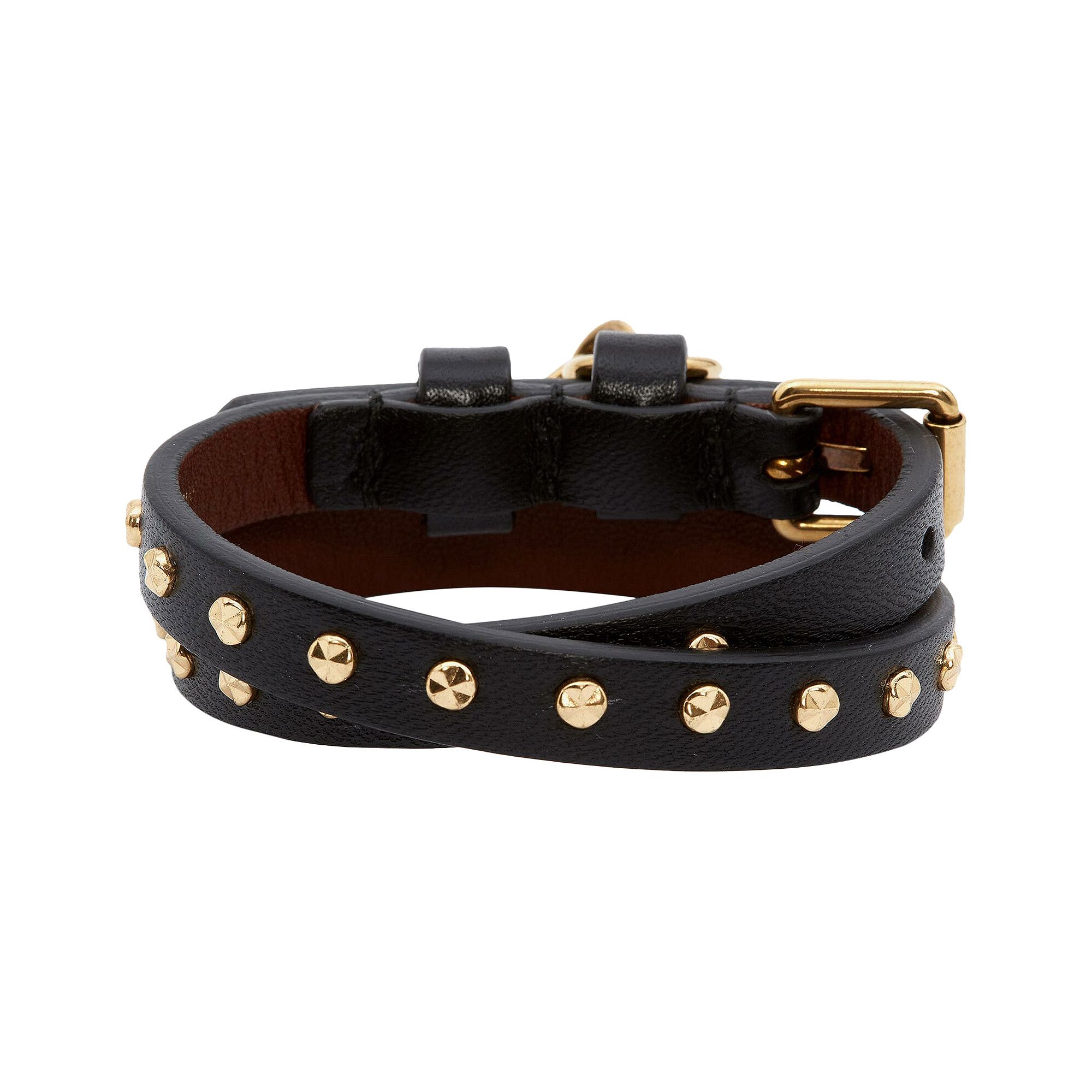Buy Alexander McQueen Hammered Studs Double-Wrap Bracelet