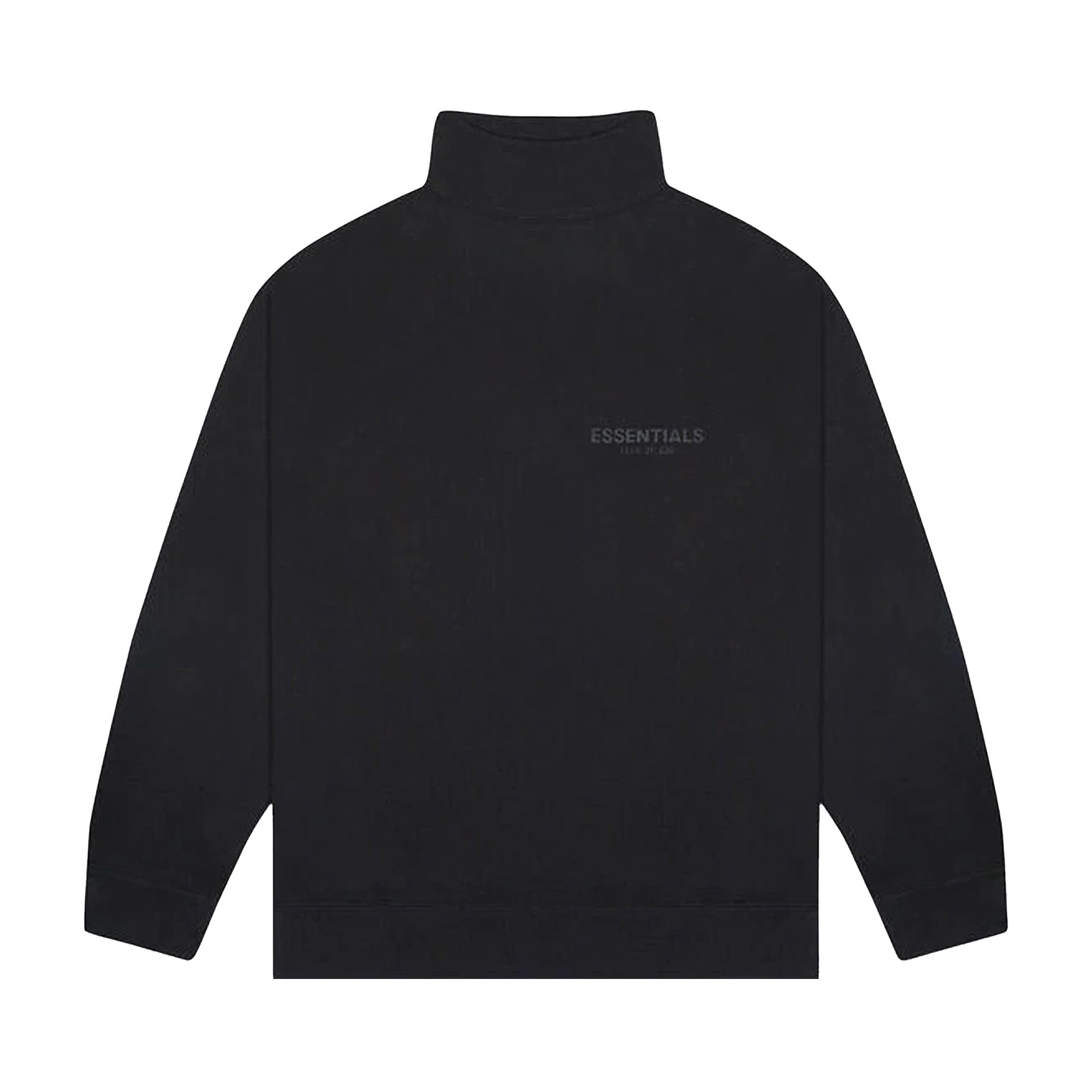 Nike essentials cropped mock neck sweatshirt in black hot sale