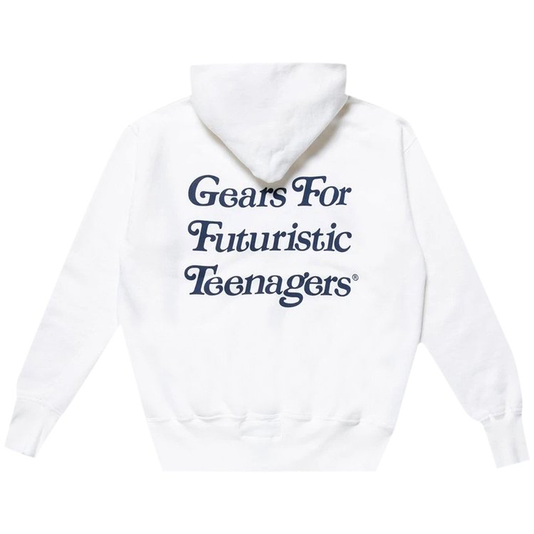 Girls Dont Cry x Human Made Gears For Futuristic Teenagers Hooded Sweatshirt White