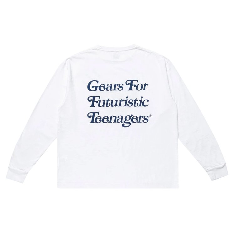 Girls Dont Cry x Human Made Gears For Futuristic Teenagers Long Sleeve T Shirt White