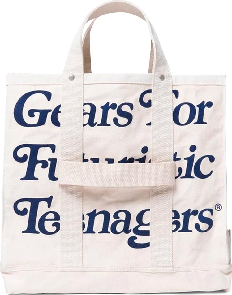 Girls Dont Cry x Human Made Gears For Futuristic Teenagers Tote Bag White