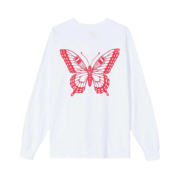 Girls Dont Cry Butterfly Long Sleeve T Shirt White