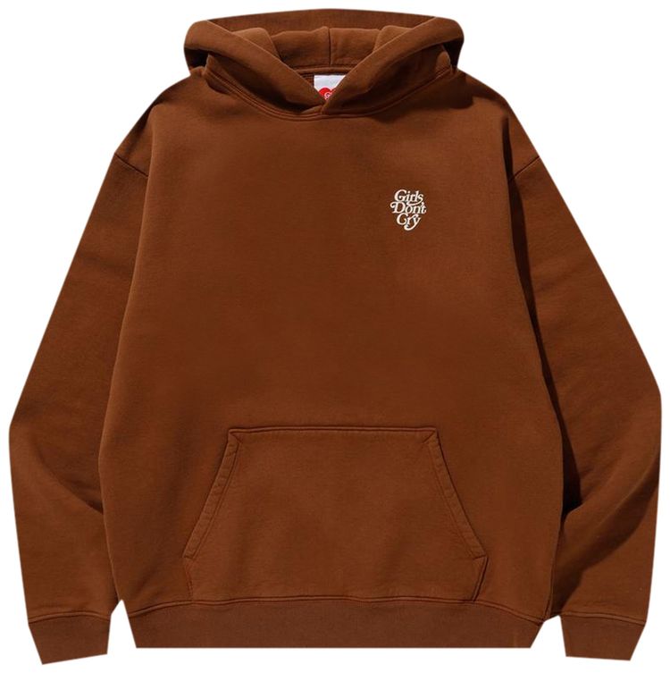 Girls Dont Cry Logo Hoodie Brown