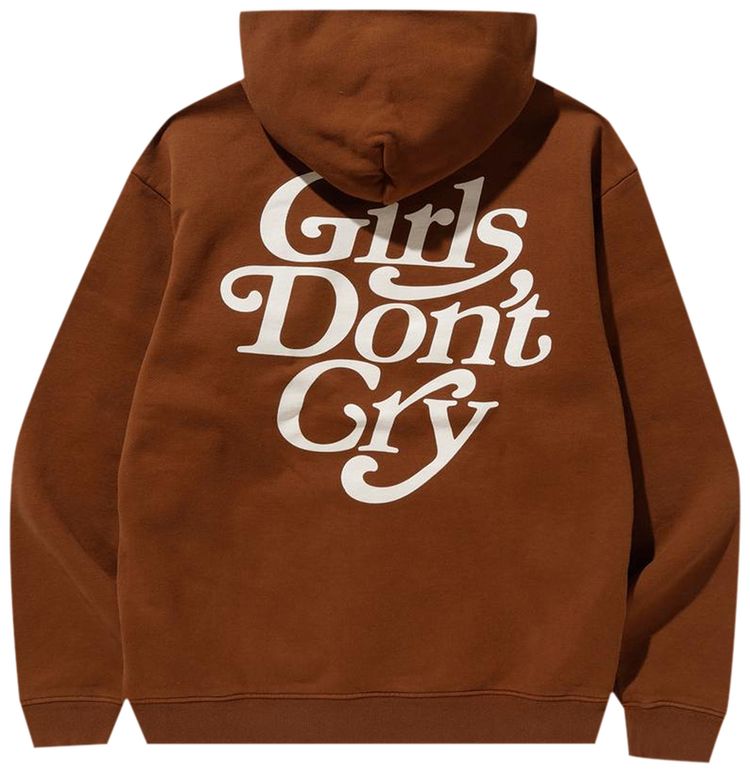 Girls Dont Cry Logo Hoodie Brown