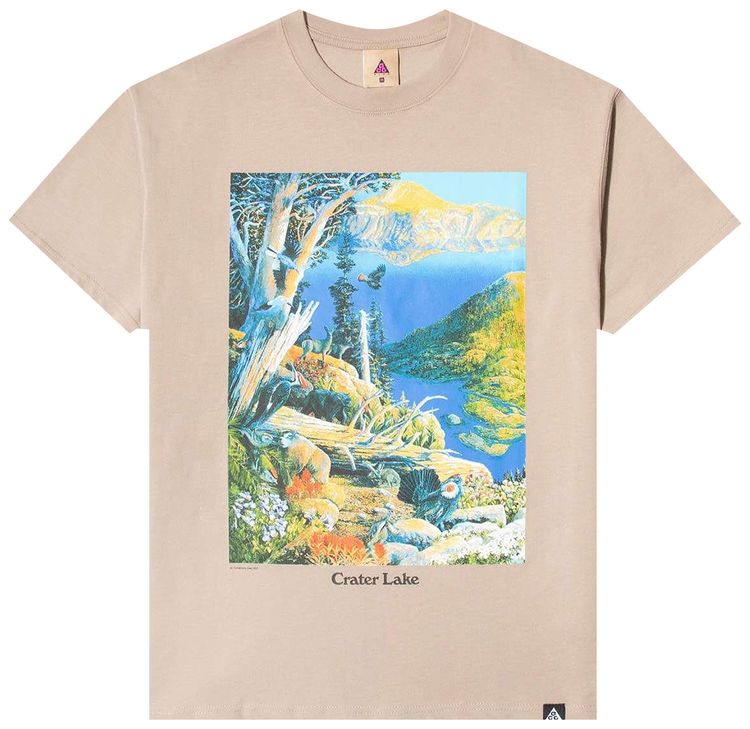 Nike NRG ACG Short Sleeve Crater Lake Tee KhakiWhite