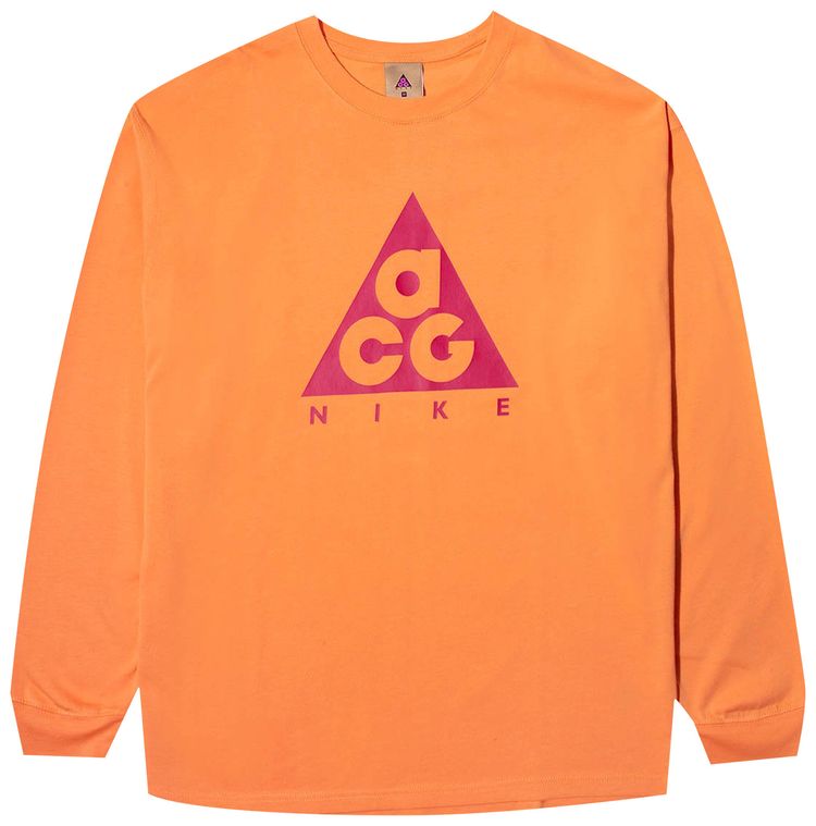 Nike NRG ACG Long Sleeve Logo Tee Orange TranceSport Fuchsia