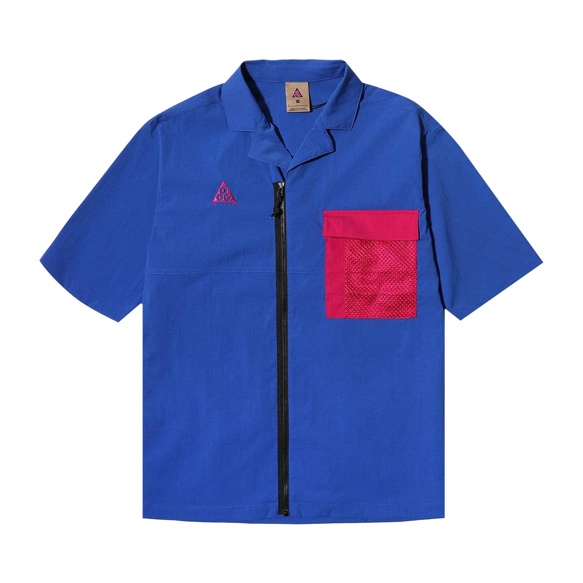 Buy Nike ACG Short Sleeve Shirt Jacket Game Royal Sport Fuchsia CI0414 405 GOAT CA