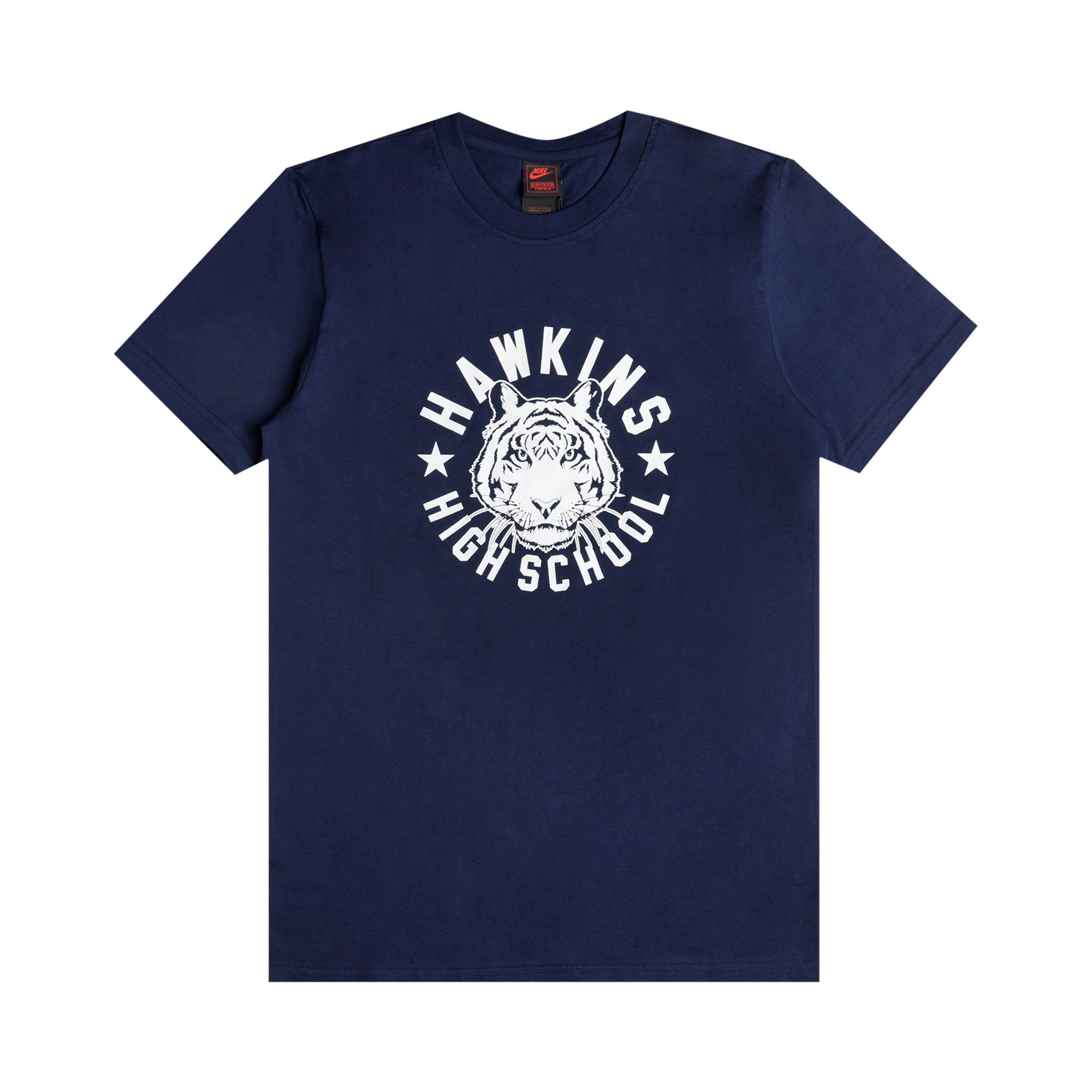 Buy Nike x Stranger Things Hawkins High Tee College Navy Sail CK2342 419 GOAT