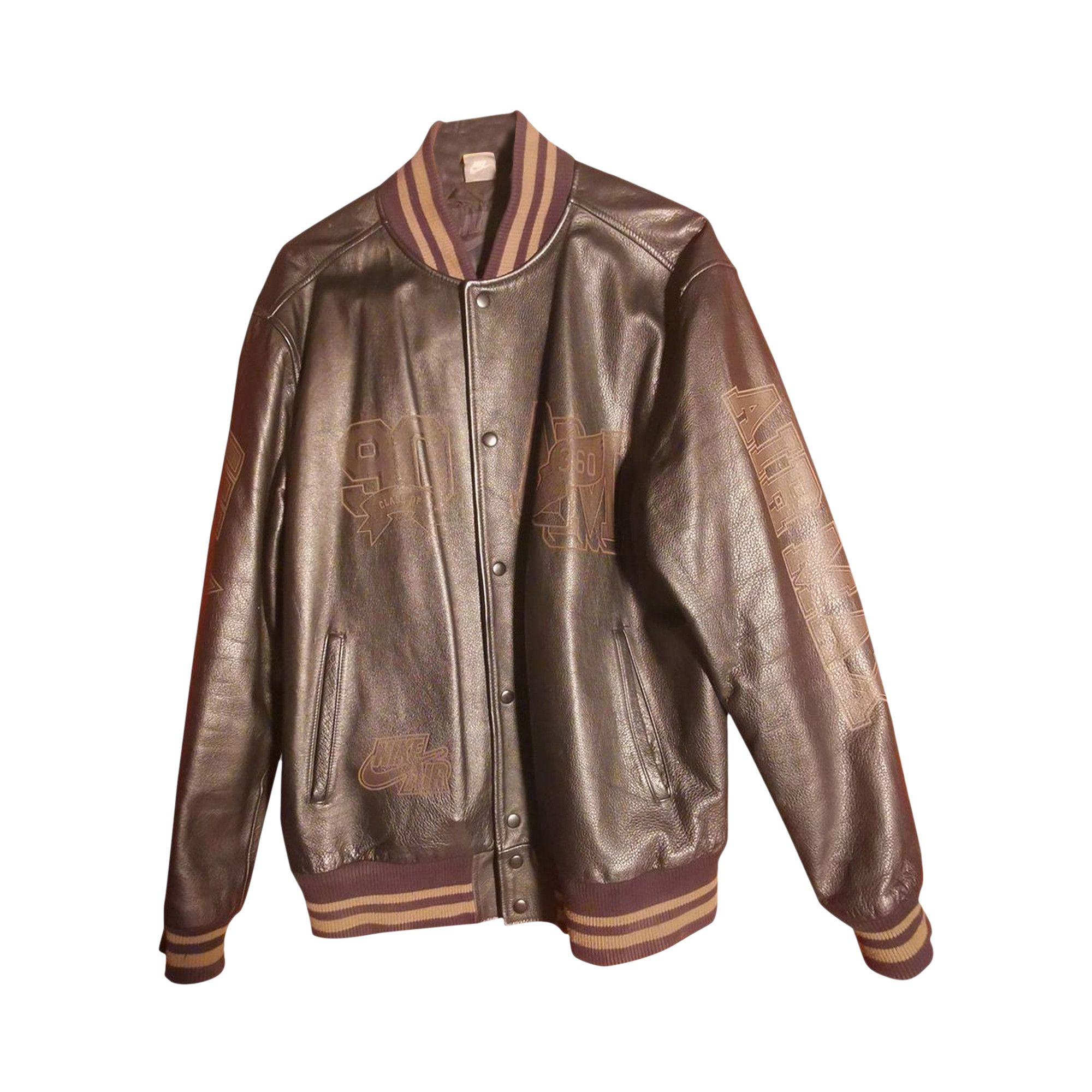 Leather jacket nike online