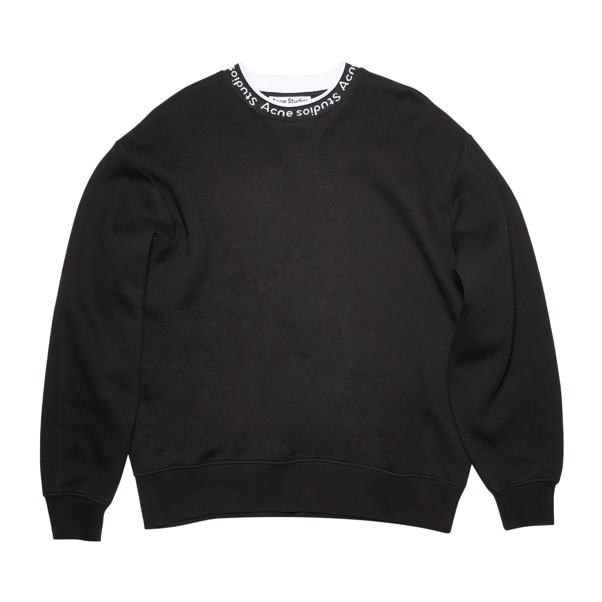 Buy Acne Studios Logo Jacquard Sweatshirt 'Black' - BI0078