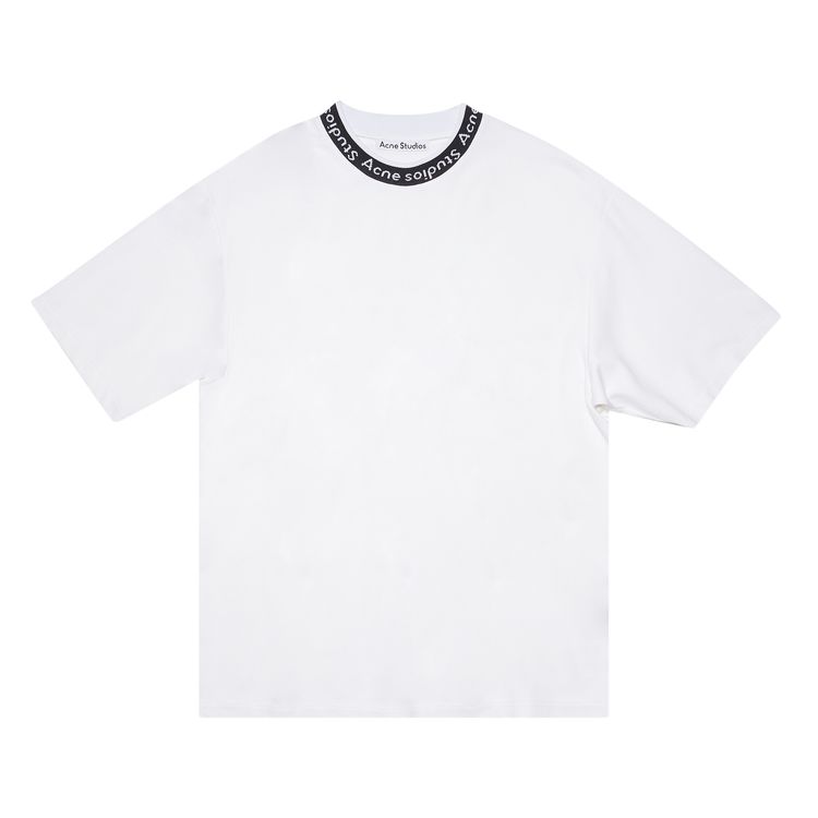 Acne Studios Logo Jacquard T Shirt Optic White