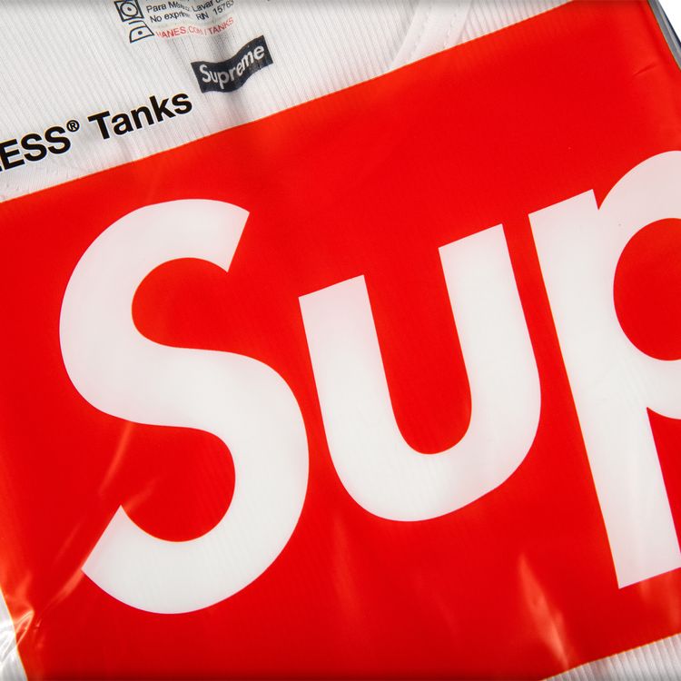 Supreme x Hanes Tagless Tank Tops 3 Pack White