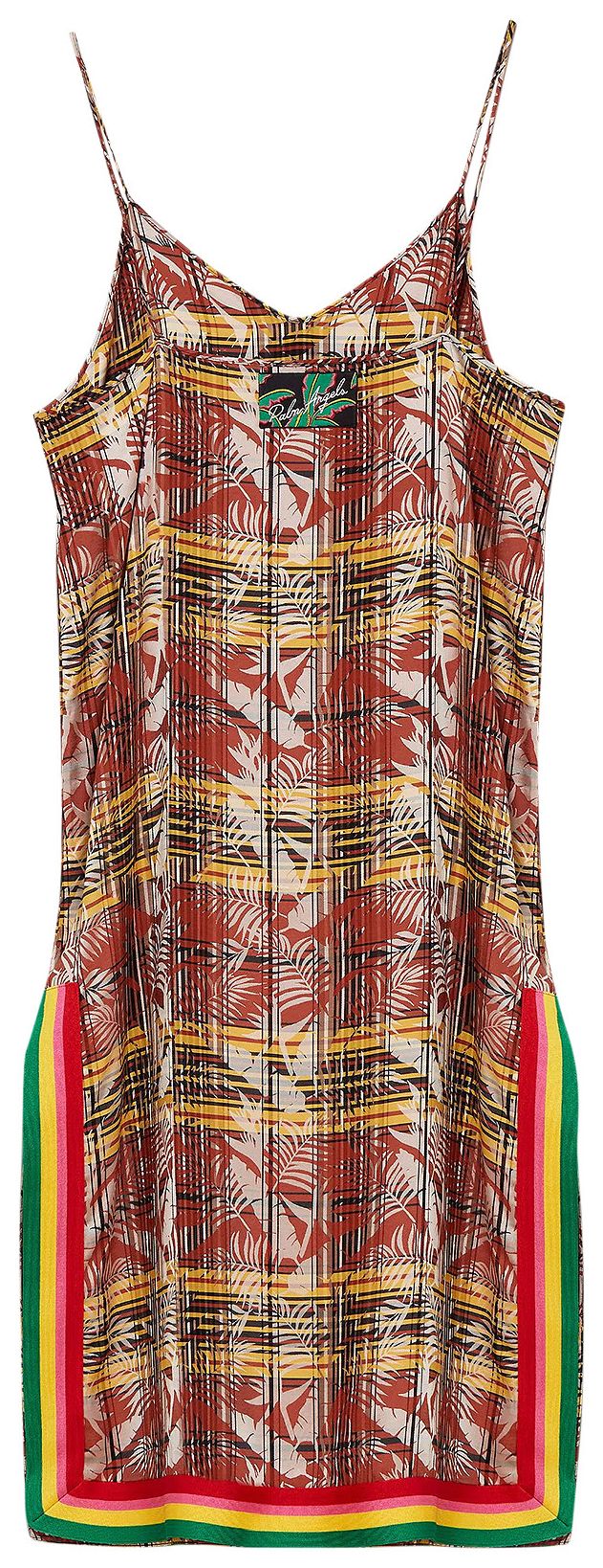 Palm Angels Exodus Check Slip Dress Multicolor