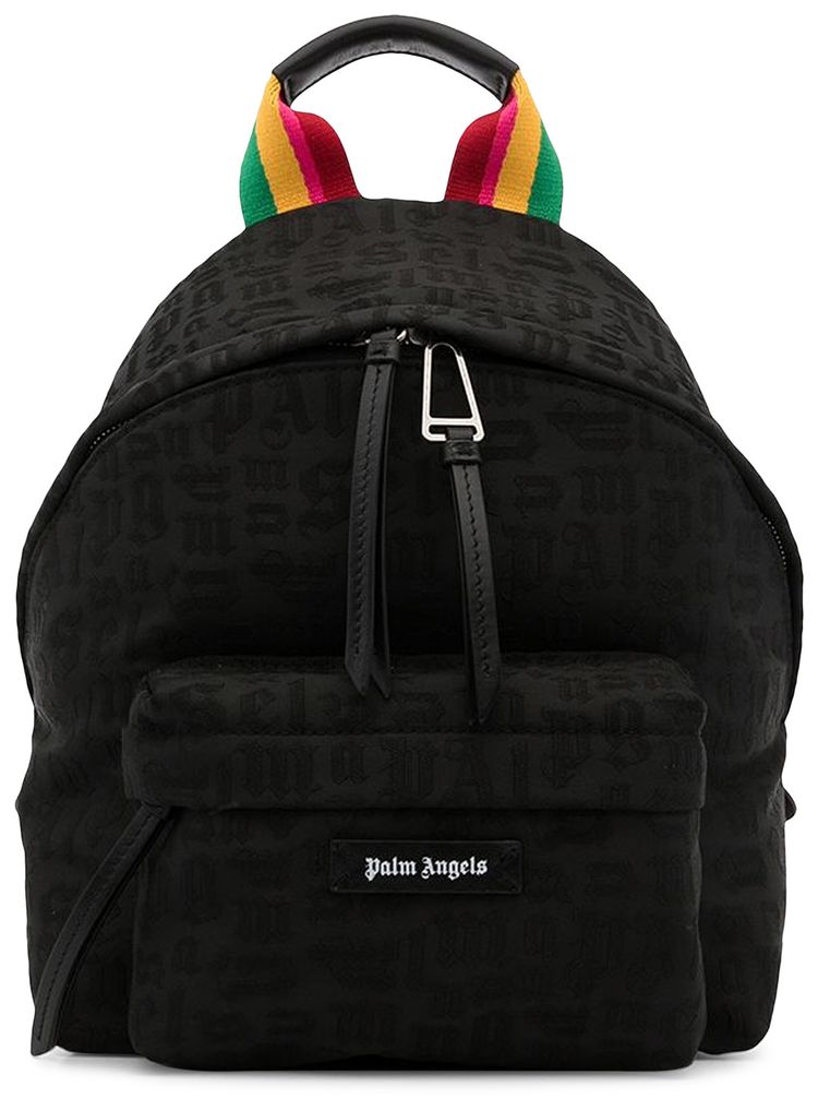 Palm Angels Monogram Small Backpack BlackMulticolor