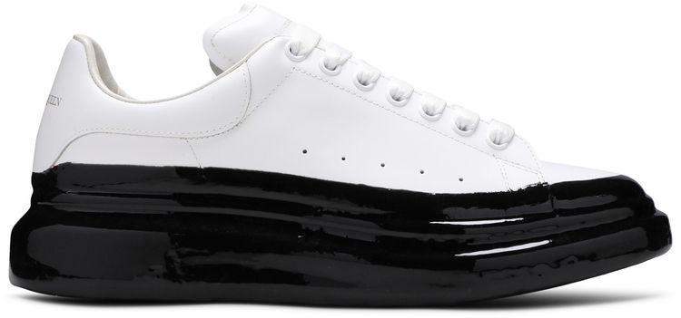 Alexander McQueen Oversized Sneaker Paint Dipped   White Black