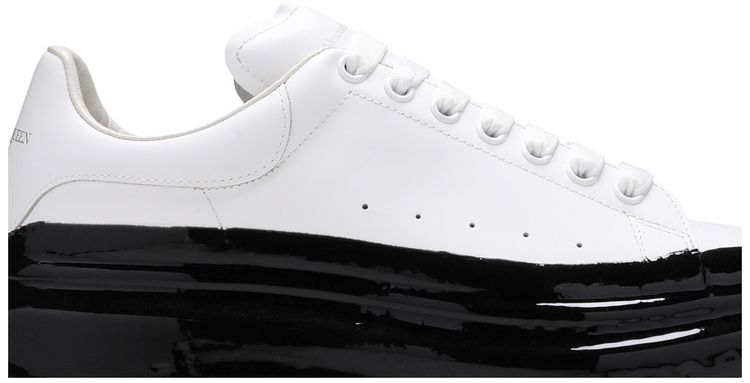 Alexander McQueen Oversized Sneaker Paint Dipped   White Black