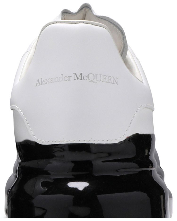 Alexander McQueen Oversized Sneaker Paint Dipped   White Black
