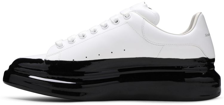 Alexander McQueen Oversized Sneaker Paint Dipped   White Black