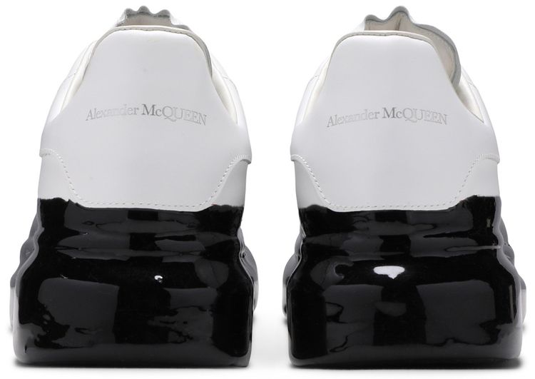 Alexander McQueen Oversized Sneaker Paint Dipped   White Black