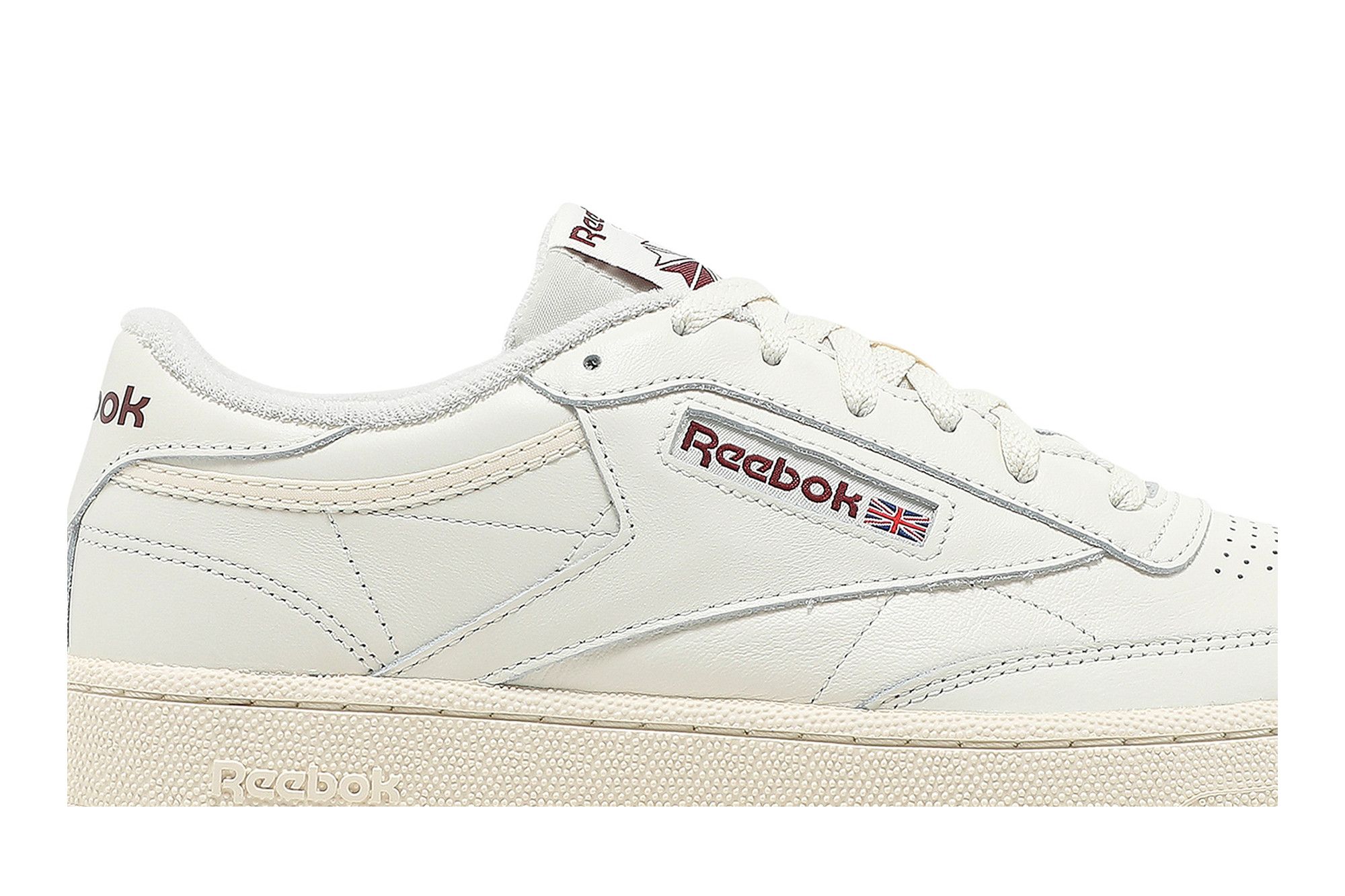 Reebok club c 85 trainers vintage chalk meteor red discount