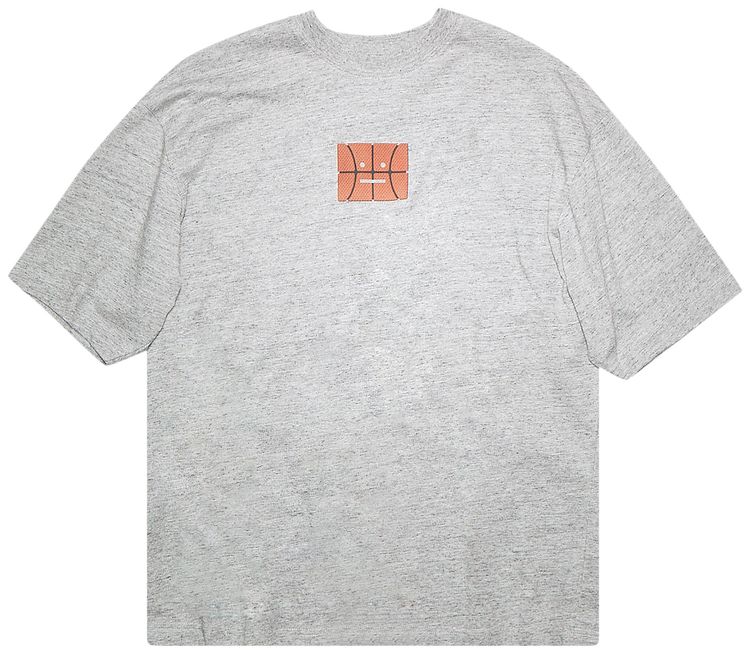 Acne Studios Face T Shirt Marble Grey Melange