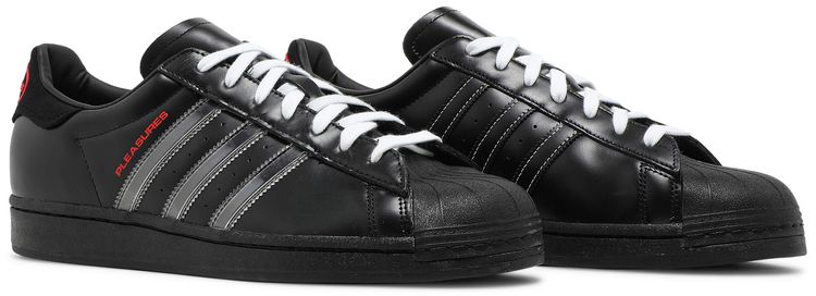 Pleasures x adidas Superstar Black