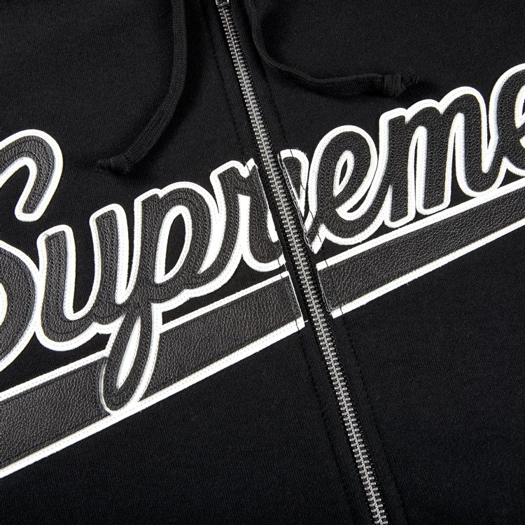 Supreme x Vanson Leathers Spider Web Zip Up Hooded Sweatshirt Black