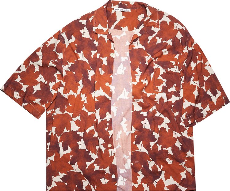 Acne Studios Short Sleeve Shirt Rust Orange