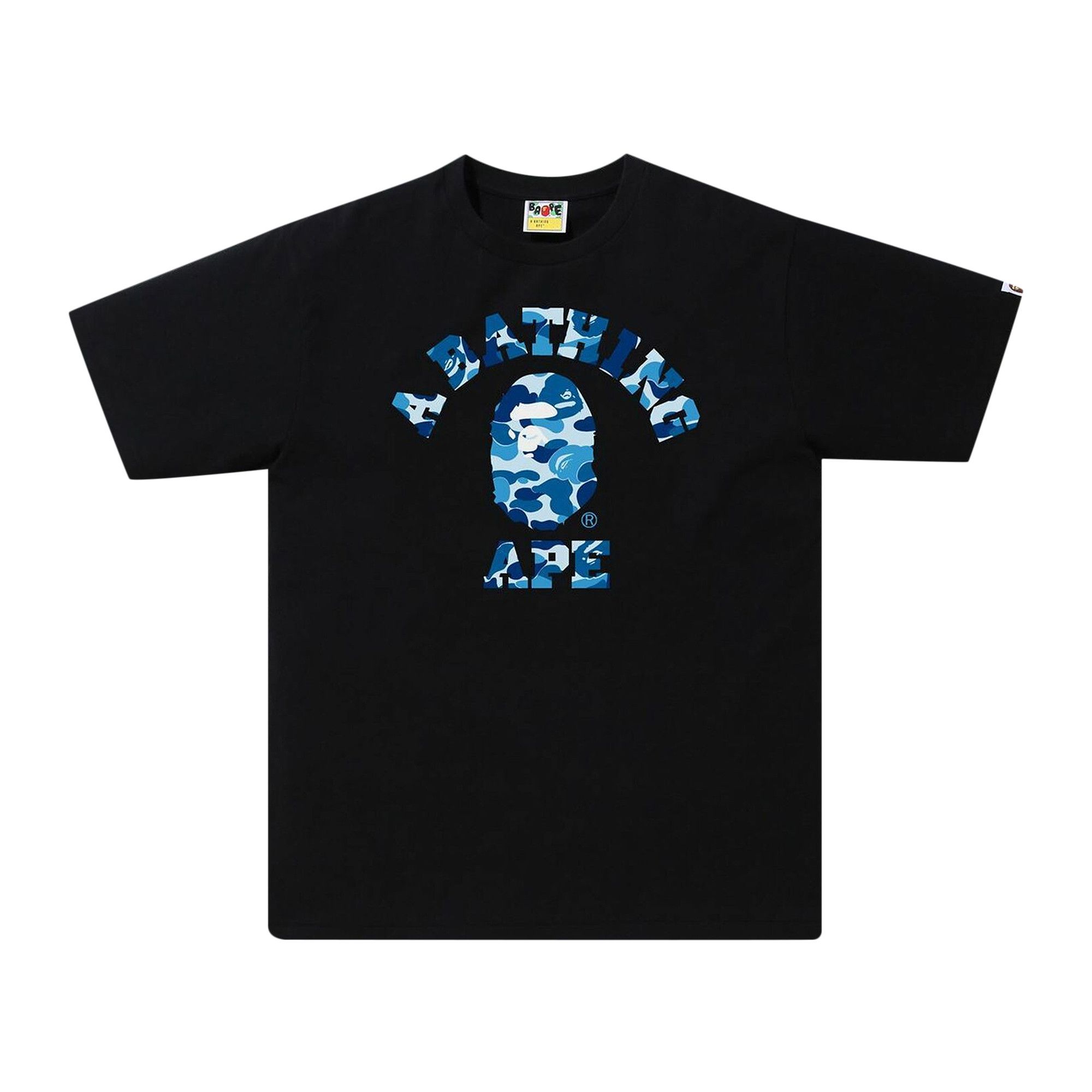 Blue camo bape tee hot sale