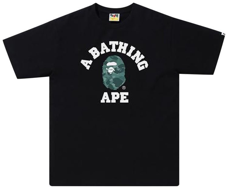 BAPE Color Camo College Tee BlackGreen