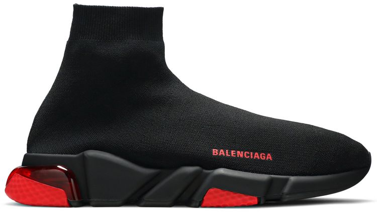 Balenciaga Speed Sneaker Clearsole   Black Red