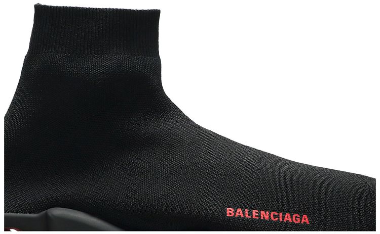 Balenciaga Speed Sneaker Clearsole   Black Red