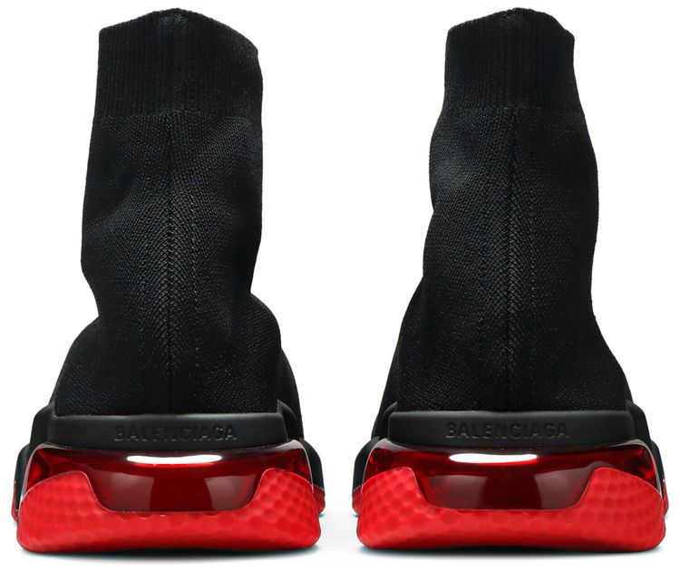 Balenciaga Speed Sneaker Clearsole   Black Red