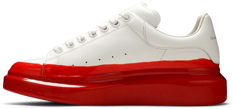 Alexander McQueen Oversized Sneaker Paint Dipped   White Lust Red