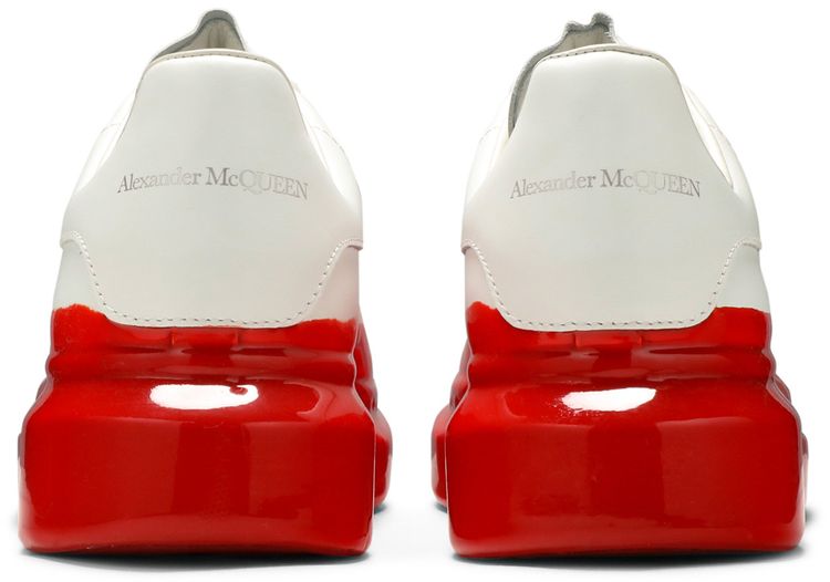 Alexander McQueen Oversized Sneaker Paint Dipped   White Lust Red