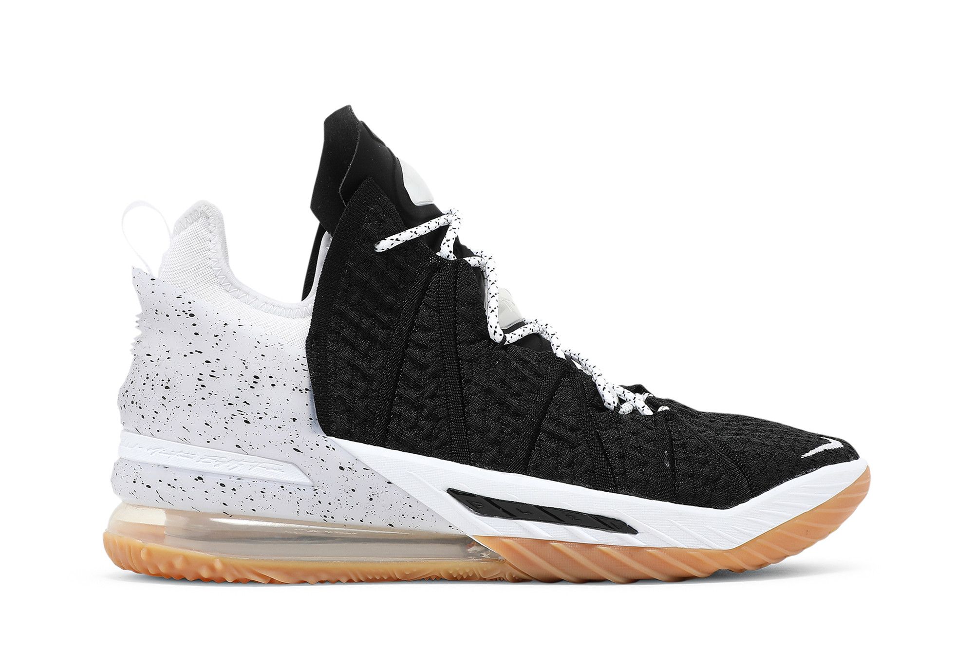 Size 10.0 LeBron 18 Black White Gum