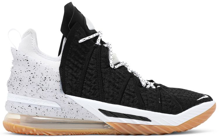 Nike LeBron 18 Black White Gum
