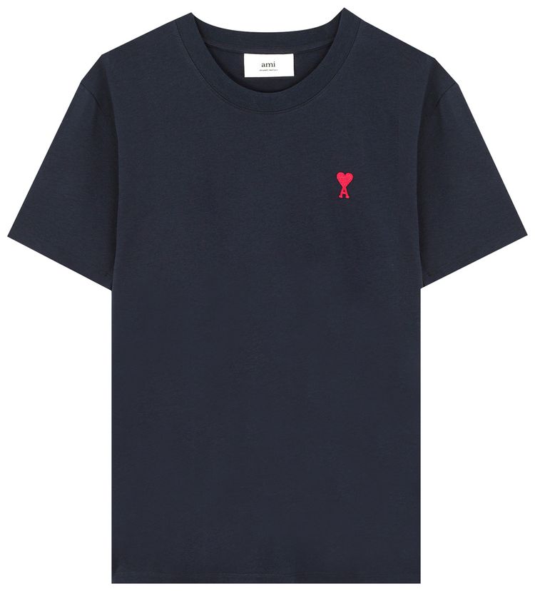 Ami Logo T Shirt Navy