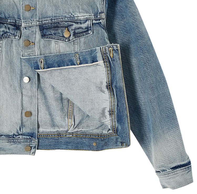 Fear of God Denim Trucker Jacket 5 Year Indigovintage Wash