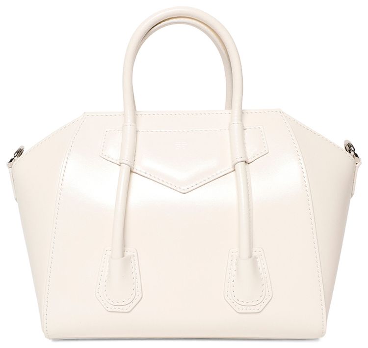 Givenchy Mini Antigona Lock Bag In Box Leather Ivory