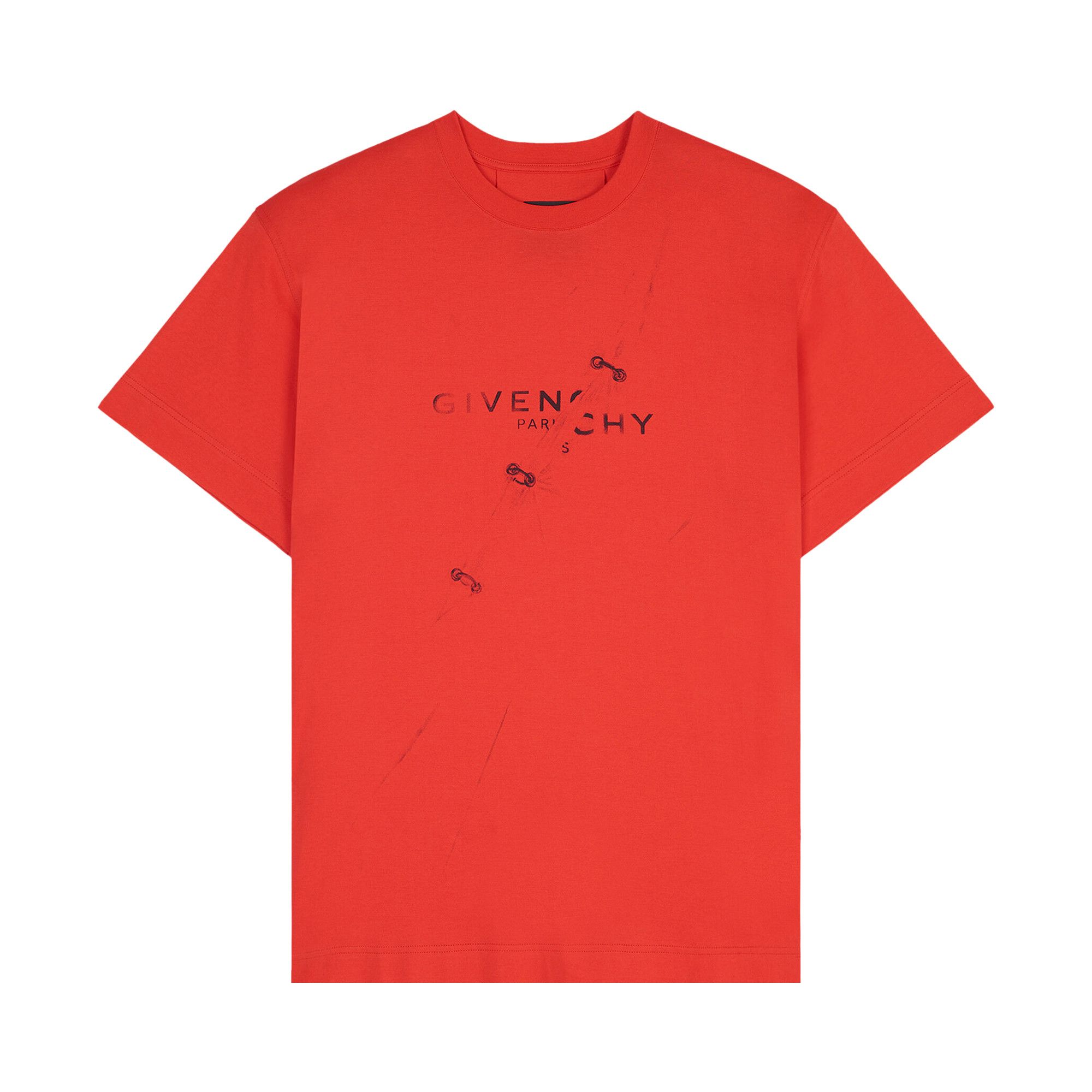 Buy Givenchy Trompe L il Effect Oversized T Shirt Red BM71333Y6B 600 GOAT