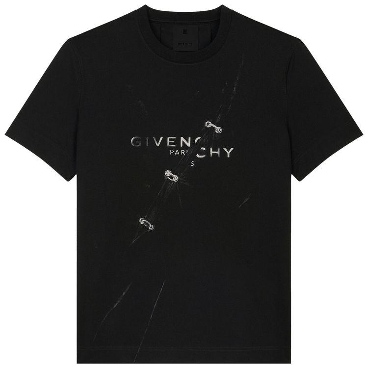 Givenchy Trompe Lil Effect Slim Fit T Shirt Black