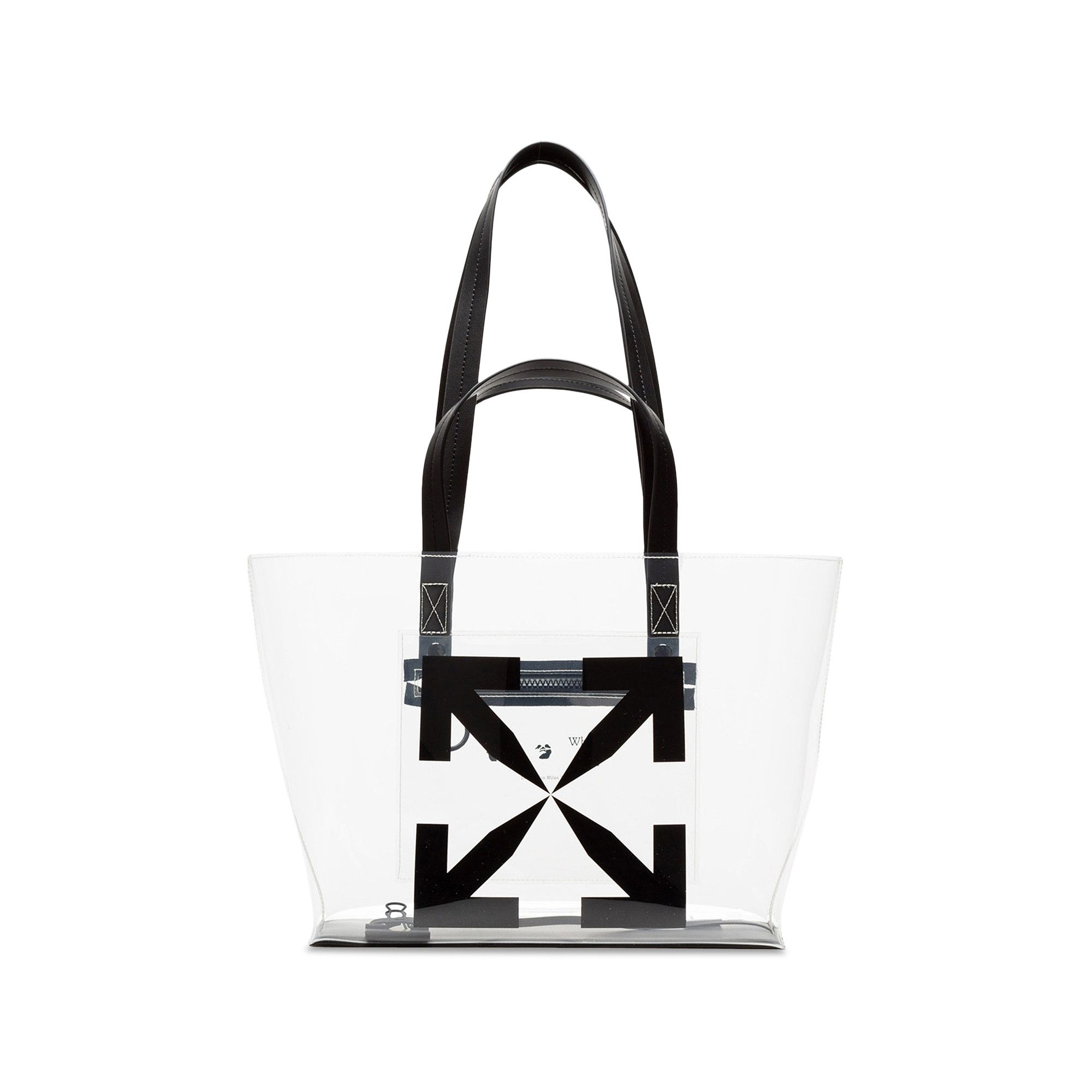 Buy Off White Small Arrow Pvc Tote Bag Transparent Black OMNA161S21PLA0010010 GOAT CA