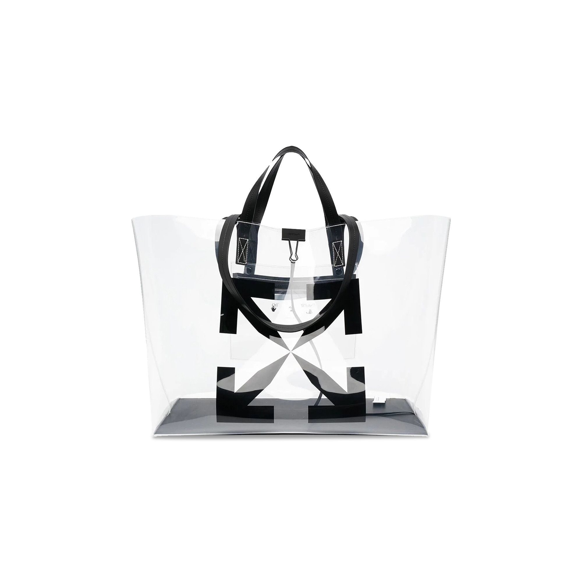 Off white pvc tote bag deals